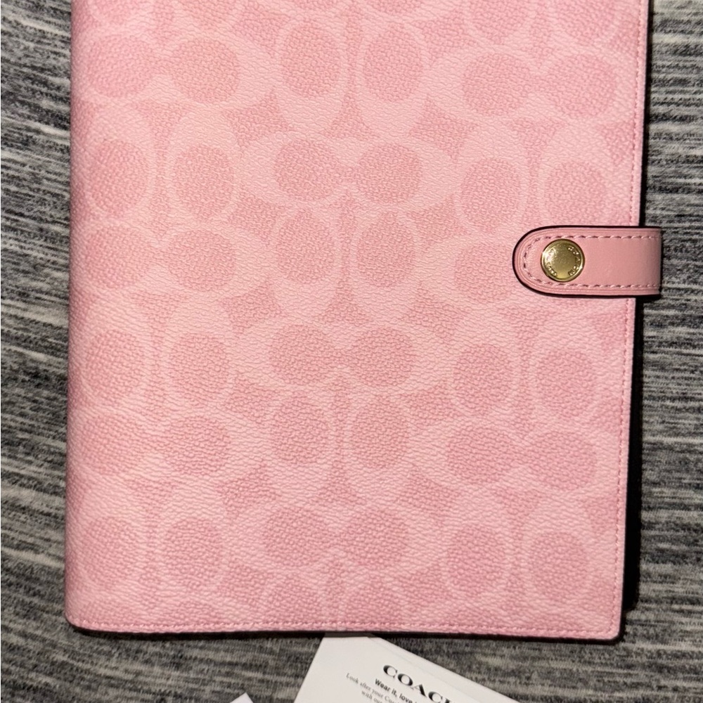 Coach Powder Pink Signature Notebook